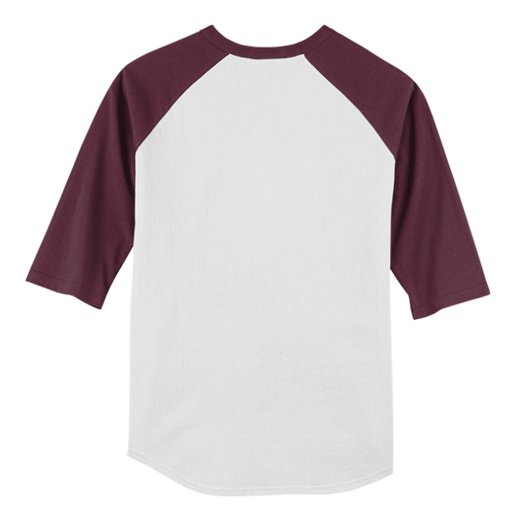 WHITE / MAROON - BACK